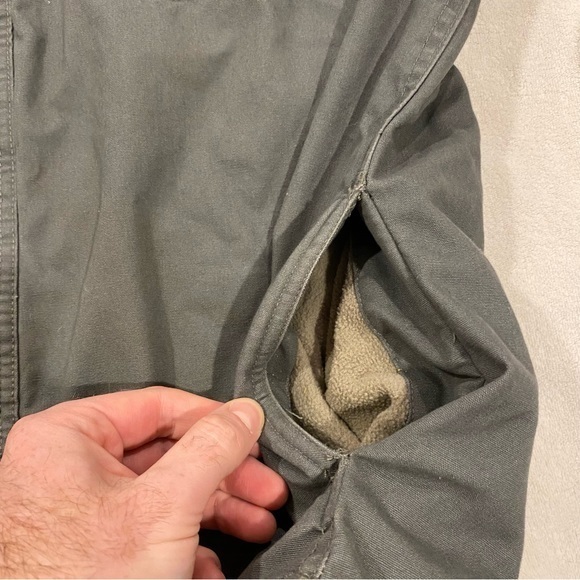 Wolverine Men’s Gray Heavy Fleece Lined Work Jacket Size XL Button Up - Picture 4 of 10